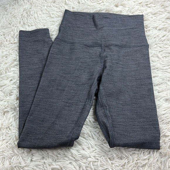 Lululemon Align Pant II 25" Mini Heathered Herringbone Heathered Black White / B - Picture 1 of 5